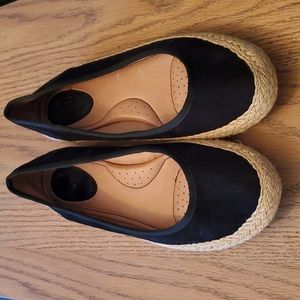 Sofft ‘Macee’ black suede espadrille flats size 8.5